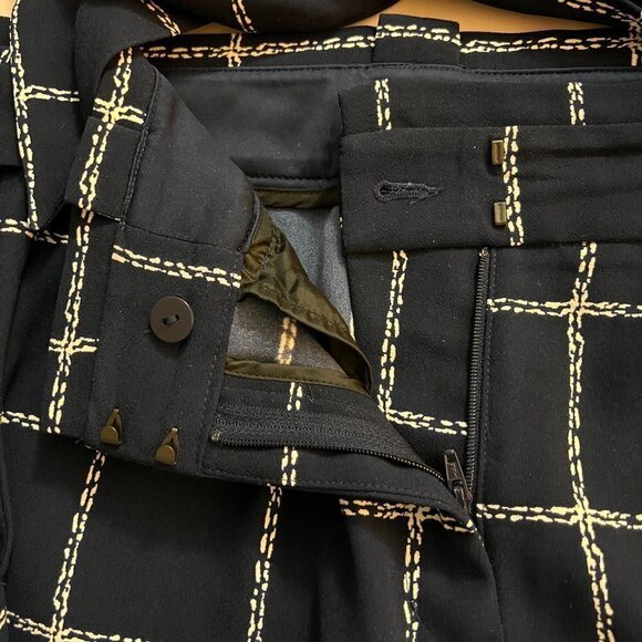 Express Ankle High Rise Black/White Pants - Picture 7 of 12